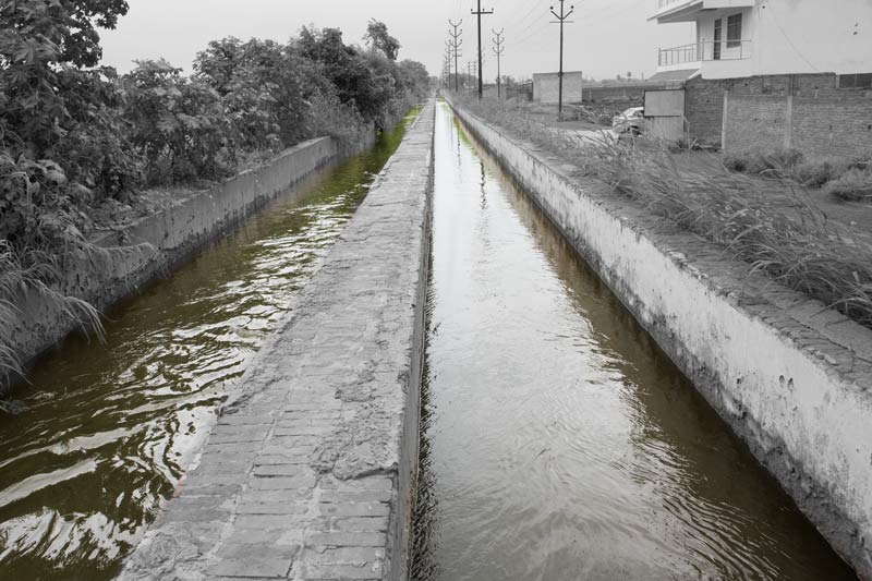 Wastewater Reuse: Shekhpur Canal carrying recycled wastewater for irrigation to villages near Jajmau industrial area, Kanpur, Uttar Pradesh